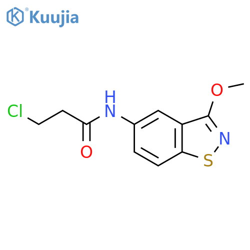 Propanamide, 3-chloro-N-(3-methoxy-1,2-benzisothiazol-5-yl)- structure