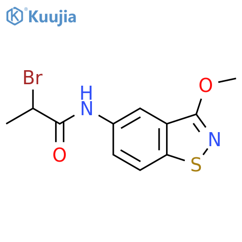 Propanamide, 2-bromo-N-(3-methoxy-1,2-benzisothiazol-5-yl)- structure
