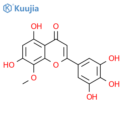4H-1-Benzopyran-4-one,5,7-dihydroxy-8-methoxy-2-(3,4,5-trihydroxyphenyl)- structure