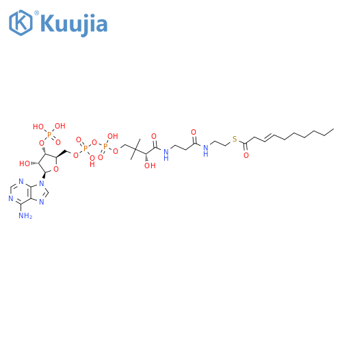 Coenzyme A, S-(3E)-3-decenoate structure
