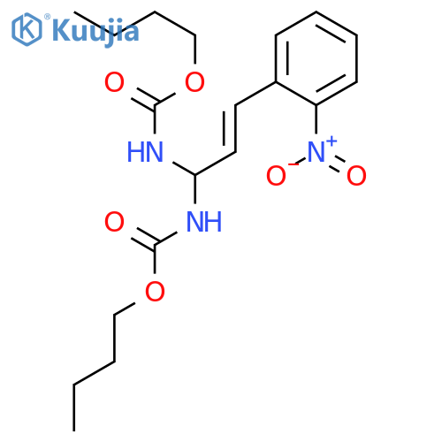 CARBAMIC ACID, [3-(2-NITROPHENYL)-2-PROPENYLIDENE]BIS-, DIBUTYL ESTER structure