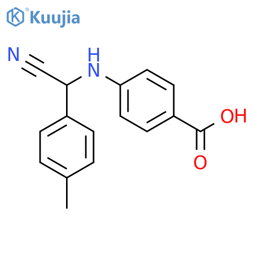 Benzoic acid, 4-[[cyano(4-methylphenyl)methyl]amino]-, (+)- structure