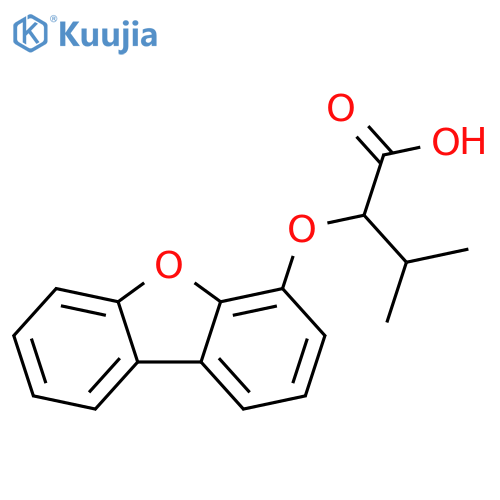 Butanoic acid, 2-(4-dibenzofuranyloxy)-3-methyl- structure