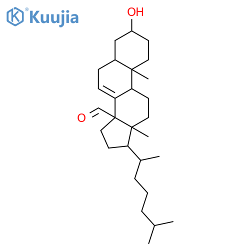 Cholest-7-ene-14-carboxaldehyde,3-hydroxy-, (3b,5a)- (9CI) structure