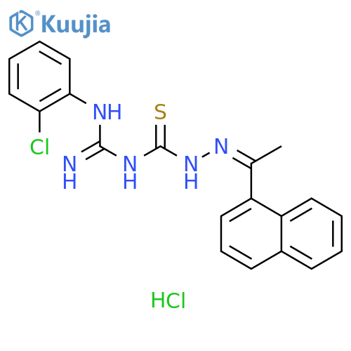 Hydrazinecarbothioamide,N-[[(2-chlorophenyl)amino]iminomethyl]-2-[1-(1-naphthalenyl)ethylidene]-, monohydrochloride structure