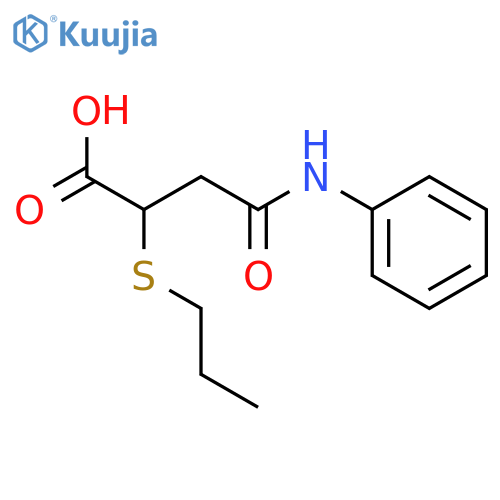 BUTANOIC ACID, 4-OXO-4-(PHENYLAMINO)-2-(PROPYLTHIO)- structure