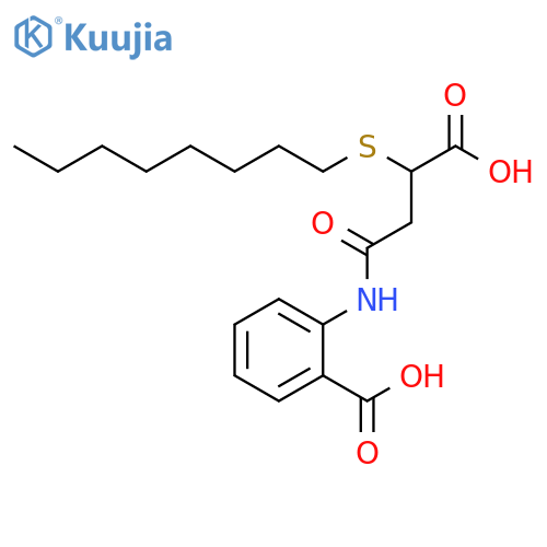 BENZOIC ACID, 2-[[3-CARBOXY-3-(OCTYLTHIO)-1-OXOPROPYL]AMINO]- structure