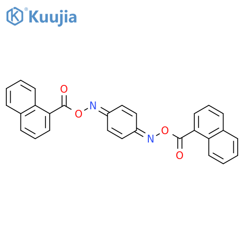 2,5-Cyclohexadiene-1,4-dione, bis[O-(naphthalenylcarbonyl)oxime] structure