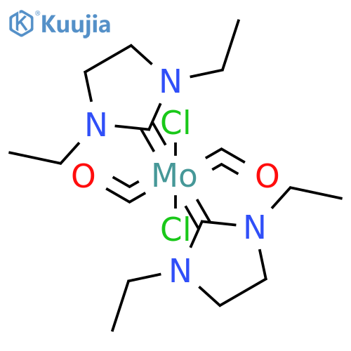 Molybdenum, dicarbonyldichlorobis(1,3-diethyl-2-imidazolidinylidene)- structure
