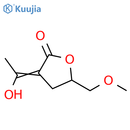 2(3H)-Furanone, dihydro-3-(1-hydroxyethylidene)-5-(methoxymethyl)- structure