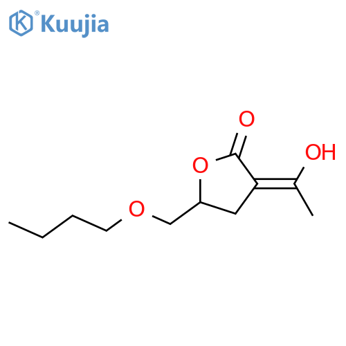 2(3H)-Furanone, 5-(butoxymethyl)dihydro-3-(1-hydroxyethylidene)- structure