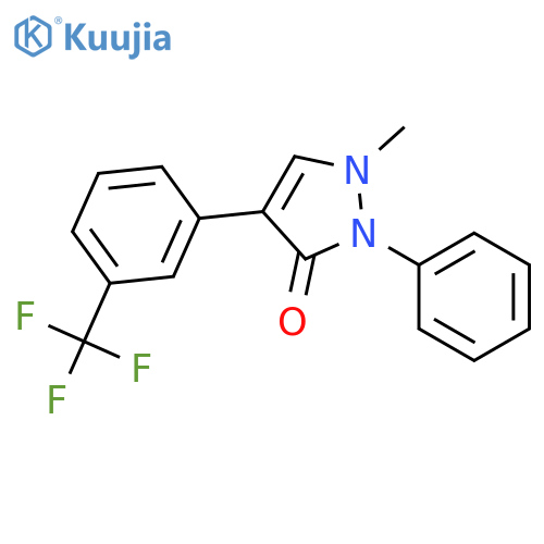 3H-Pyrazol-3-one,1,2-dihydro-1-methyl-2-phenyl-4-[3-(trifluoromethyl)phenyl]- structure