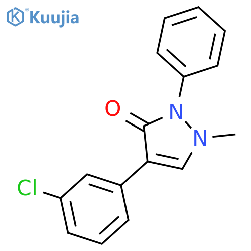 3H-Pyrazol-3-one, 4-(3-chlorophenyl)-1,2-dihydro-1-methyl-2-phenyl- structure