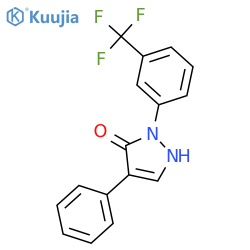 3H-Pyrazol-3-one, 1,2-dihydro-4-phenyl-2-[3-(trifluoromethyl)phenyl]- structure
