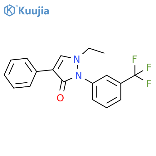 3H-Pyrazol-3-one,1-ethyl-1,2-dihydro-4-phenyl-2-[3-(trifluoromethyl)phenyl]- structure