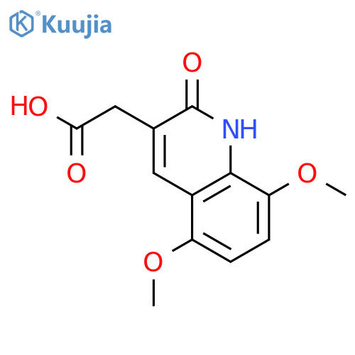 3-QUINOLINEACETIC ACID, 1,2-DIHYDRO-5,8-DIMETHOXY-2-OXO- structure