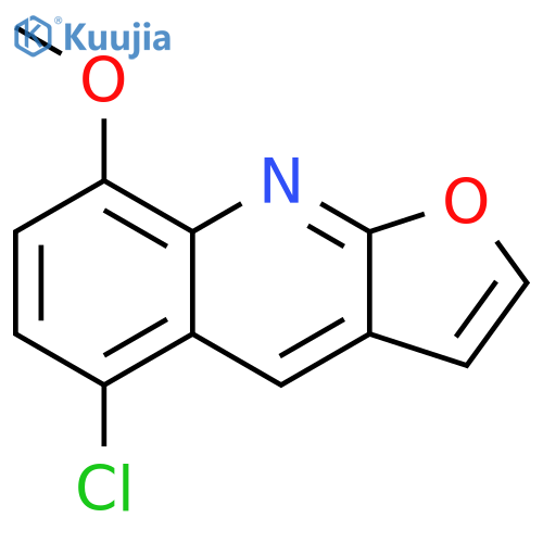 Furo[2,3-b]quinoline, 5-chloro-8-methoxy- structure
