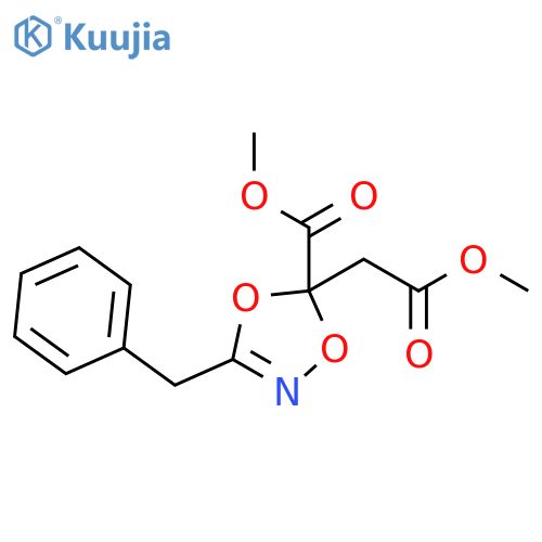 1,4,2-Dioxazole-5-acetic acid, 5-(methoxycarbonyl)-3-(phenylmethyl)-,methyl ester structure