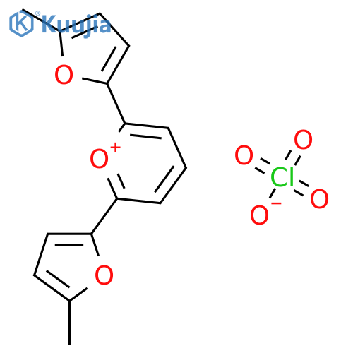 Pyrylium, 2,6-bis(5-methyl-2-furanyl)-, perchlorate structure