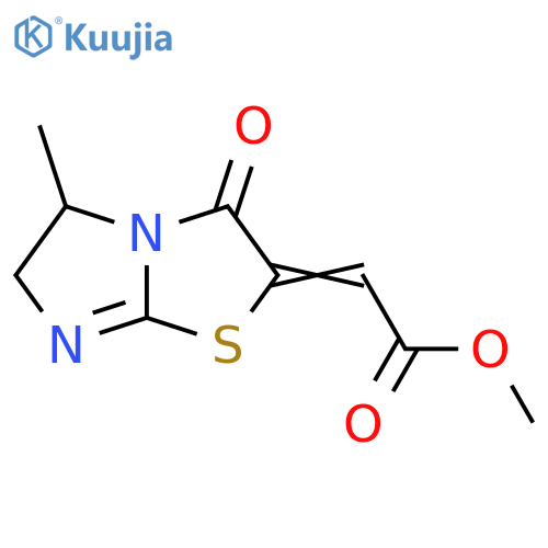Acetic acid,(5,6-dihydro-5-methyl-3-oxoimidazo[2,1-b]thiazol-2(3H)-ylidene)-,methyl ester structure