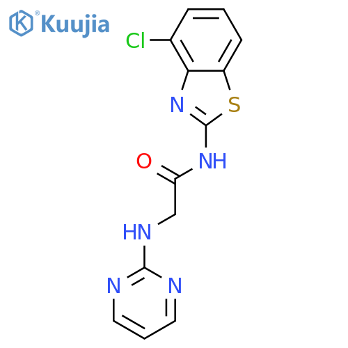 ACETAMIDE, N-(4-CHLORO-2-BENZOTHIAZOLYL)-2-(2-PYRIMIDINYLAMINO)- structure