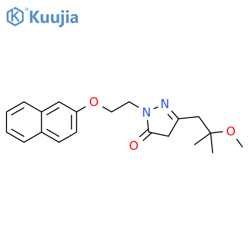 3H-Pyrazol-3-one,2,4-dihydro-5-(2-methoxy-2-methylpropyl)-2-[2-(2-naphthalenyloxy)ethyl]- structure