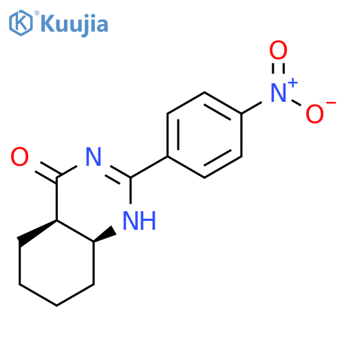 (4aR,8aS)-2-(4-Nitrophenyl)-4a,5,6,7,8,8a-hexahydroquinazolin-4(3H)-one structure