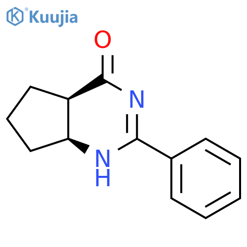 4H-Cyclopentapyrimidin-4-one, 1,4a,5,6,7,7a-hexahydro-2-phenyl-, cis- structure