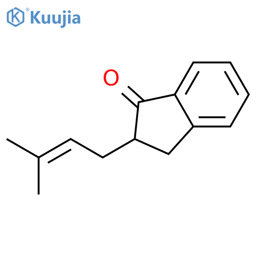 1H-Inden-1-one, 2,3-dihydro-2-(3-methyl-2-butenyl)- structure