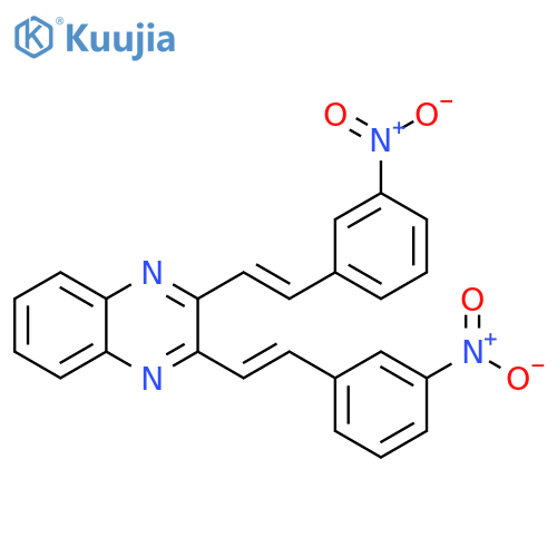 Quinoxaline, 2,3-bis[2-(3-nitrophenyl)ethenyl]-, (E,E)- structure