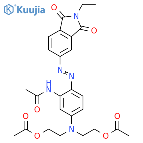 Acetamide,N-[5-[bis[2-(acetyloxy)ethyl]amino]-2-[(2-ethyl-2,3-dihydro-1,3-dioxo-1H-isoindol-5-yl)azo]phenyl]- structure