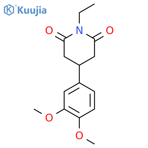 2,6-Piperidinedione, 4-(3,4-dimethoxyphenyl)-1-ethyl- structure