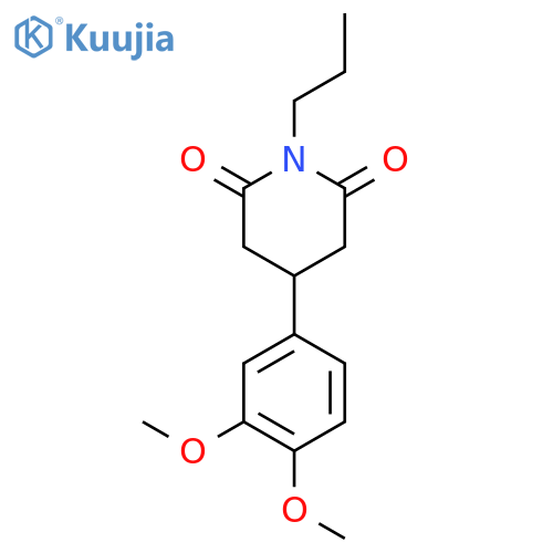 2,6-Piperidinedione, 4-(3,4-dimethoxyphenyl)-1-propyl- structure