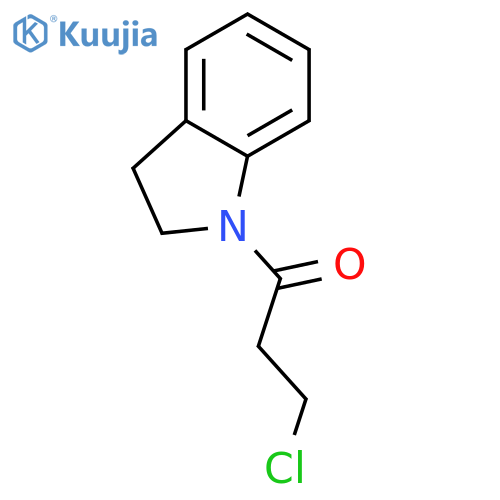3-chloro-1-(2,3-dihydro-1H-indol-1-yl)propan-1-one structure