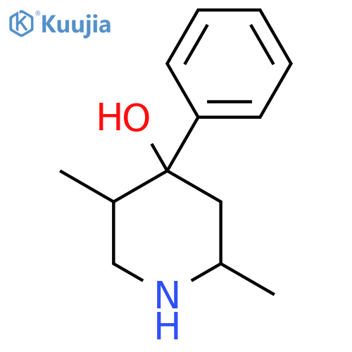 2,5-dimethyl-4-phenylpiperidin-4-ol structure