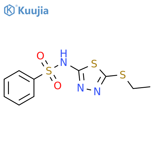 Benzenesulfonamide, N-[5-(ethylthio)-1,3,4-thiadiazol-2-yl]- structure