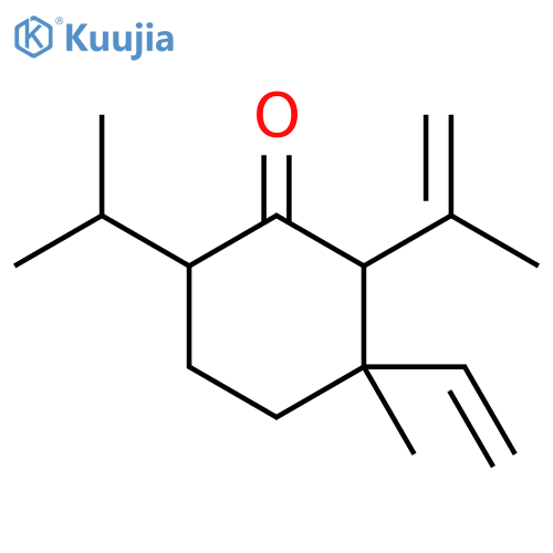 Cyclohexanone,3-ethenyl-3-methyl-2-(1-methylethenyl)-6-(1-methylethyl)- structure