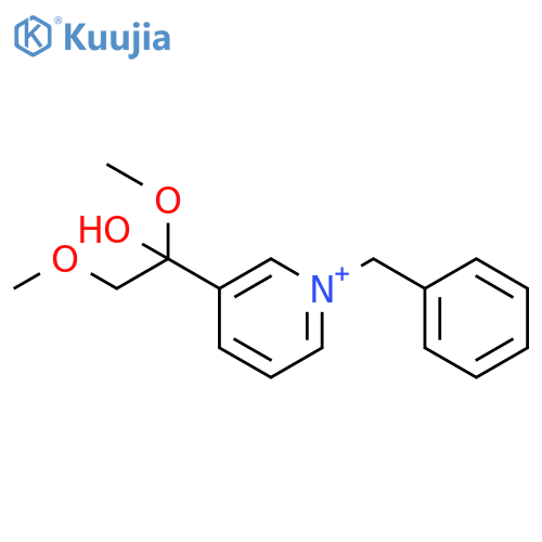 Pyridinium, 3-(1-hydroxy-1,2-dimethoxyethyl)-1-(phenylmethyl)- structure