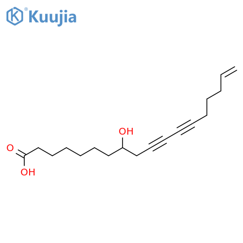 17-Octadecene-10,12-diynoic acid, 8-hydroxy- structure