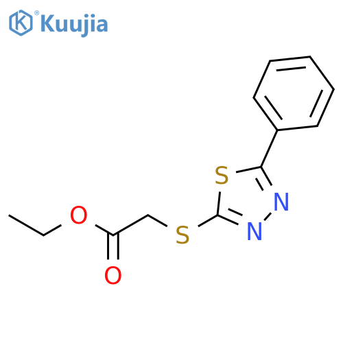 ethyl [(5-phenyl-1,3,4-thiadiazol-2-yl)sulfanyl]acetate structure