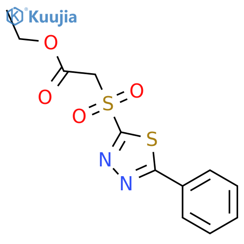 Acetic acid,2-[(5-phenyl-1,3,4-thiadiazol-2-yl)sulfonyl]-, ethyl ester structure