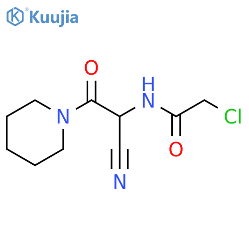 Acetamide, 2-chloro-N-[1-cyano-2-oxo-2-(1-piperidinyl)ethyl]- structure