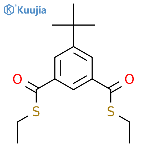 1,3-Benzenedicarbothioicacid, 5-(1,1-dimethylethyl)-, 1,3-diethyl ester structure