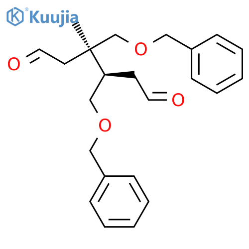 Hexanedial, 3-methyl-3,4-bis[(phenylmethoxy)methyl]-, (R*,R*)- structure