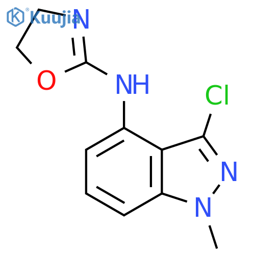 1H-Indazol-4-amine, 3-chloro-N-(4,5-dihydro-2-oxazolyl)-1-methyl- structure