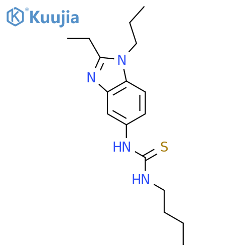 Thiourea, N-butyl-N'-(2-ethyl-1-propyl-1H-benzimidazol-5-yl)- structure