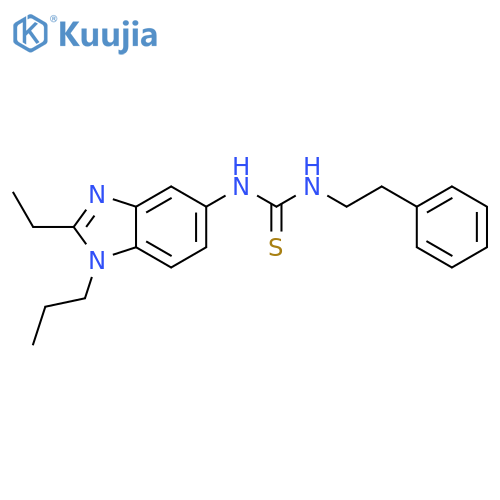 Thiourea, N-(2-ethyl-1-propyl-1H-benzimidazol-5-yl)-N'-(2-phenylethyl)- structure