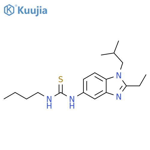 Thiourea, N-butyl-N'-[2-ethyl-1-(2-methylpropyl)-1H-benzimidazol-5-yl]- structure