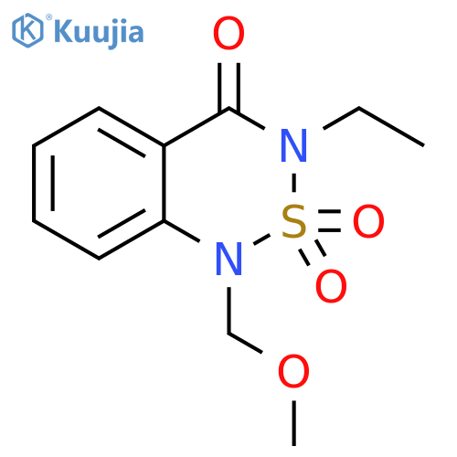 1H-2,1,3-Benzothiadiazin-4(3H)-one, 3-ethyl-1-(methoxymethyl)-,2,2-dioxide structure