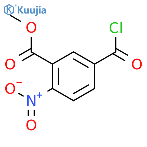 Benzoic acid, 5-(chlorocarbonyl)-2-nitro-, methyl ester structure